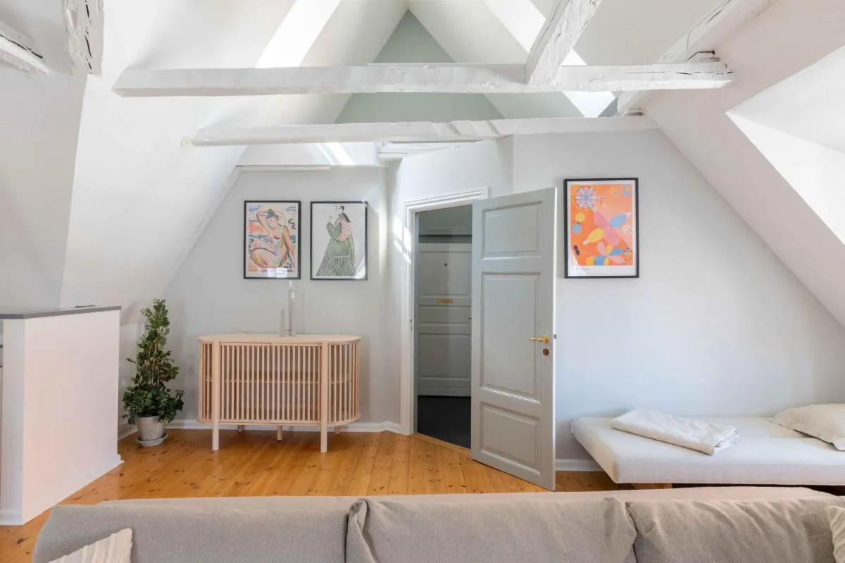 Image 1 of Unique Apartment w Exposed Beams Next to Tivoli