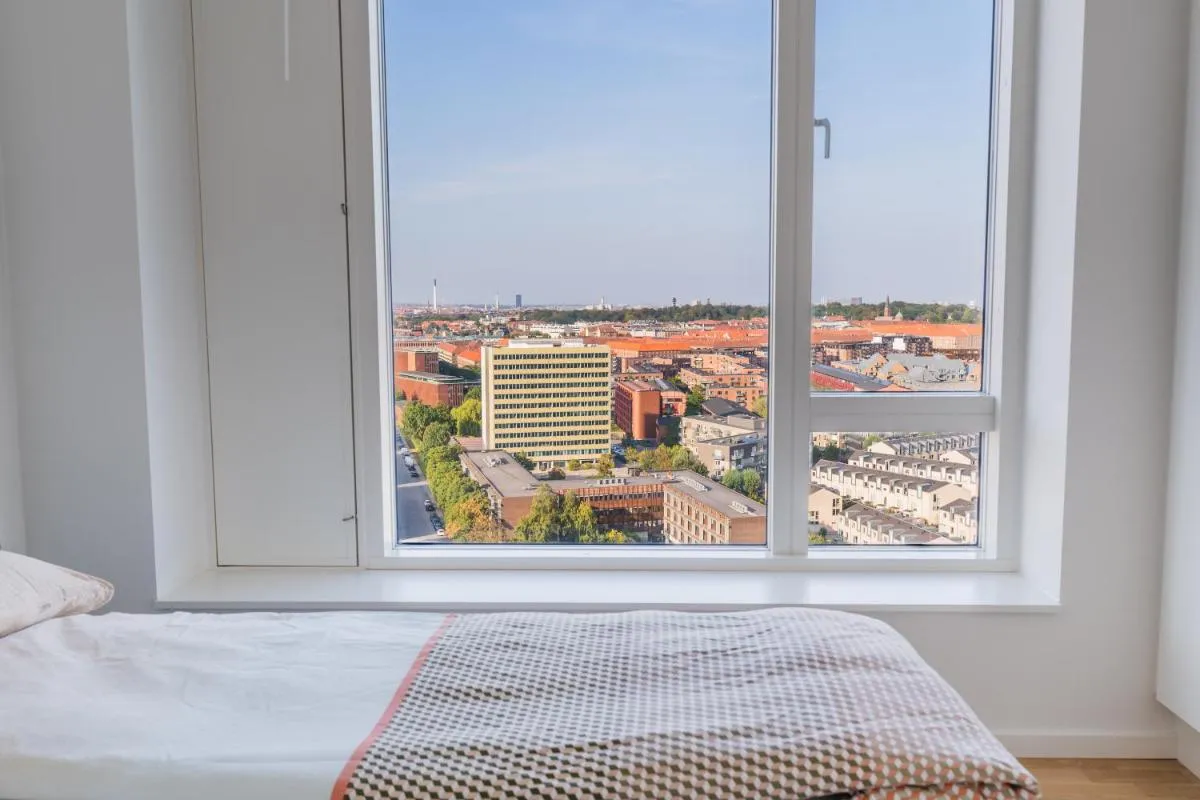 Image 1 of View from the 18th floor over whole of Copenhagen.