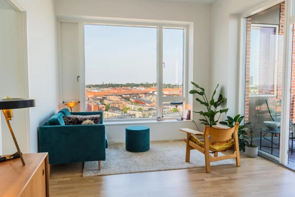 Image of View from the 18th floor over whole of Copenhagen.